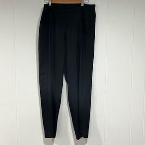 J.Jill Linen Womens Pants Sz 14 Black Pull On Straight Leg Pockets Lagenlook